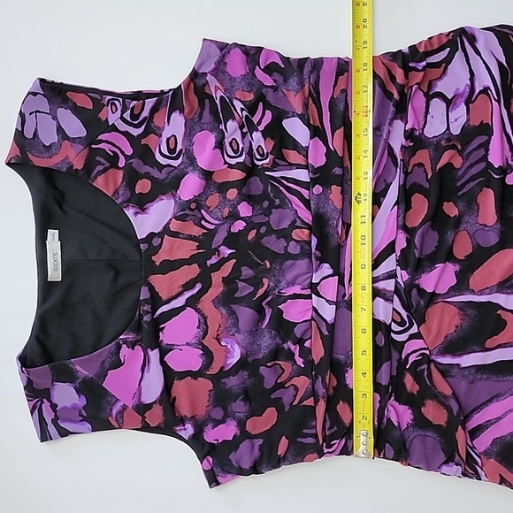 Ricki's Sleeveless Tiered Sheath Sleeveless Dress Purple Black  Lined Stretch XL - Picture 12 of 15